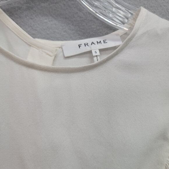 FRAME KNOTTED FLUTTER SLEEVE BACK BUTTON, SIZE S - Picture 6 of 9